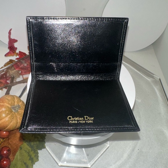 Christian Dior Black Leather Card Walllet - Picture 3 of 6